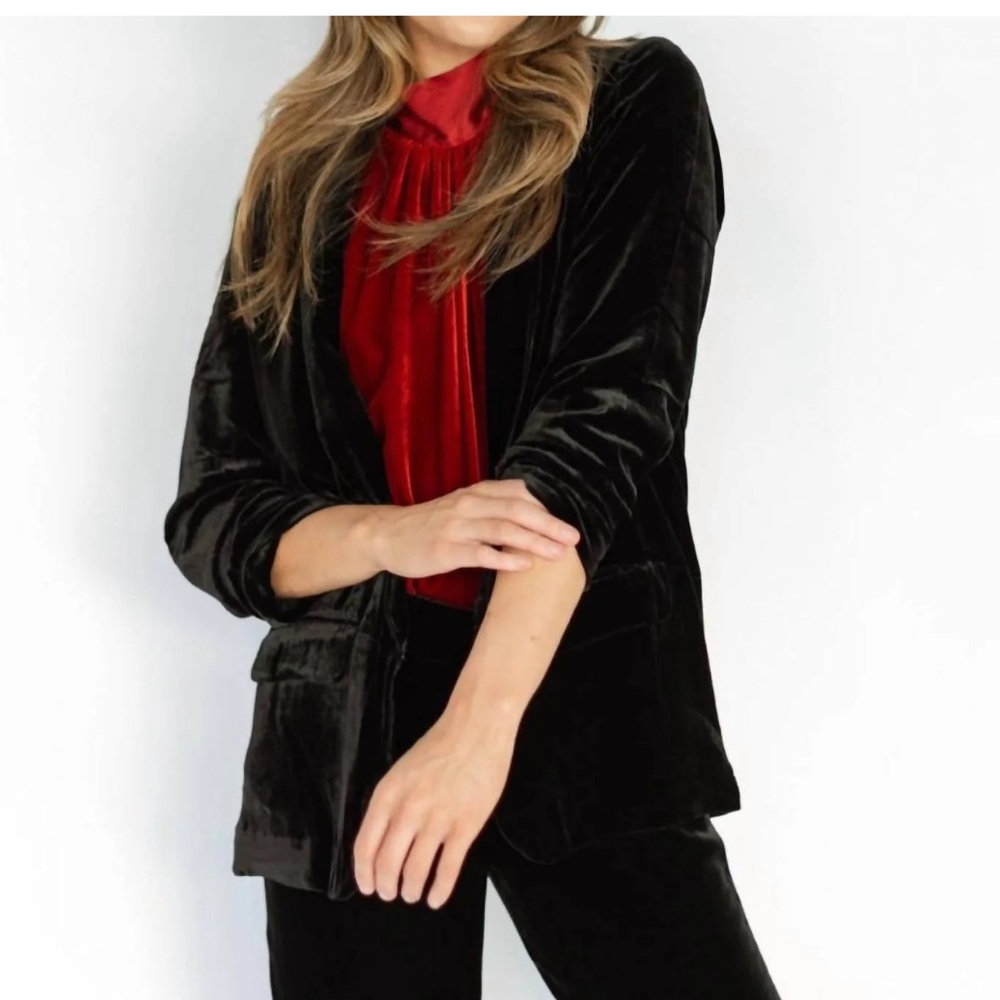 Go by Go Silk Velvet Blazer